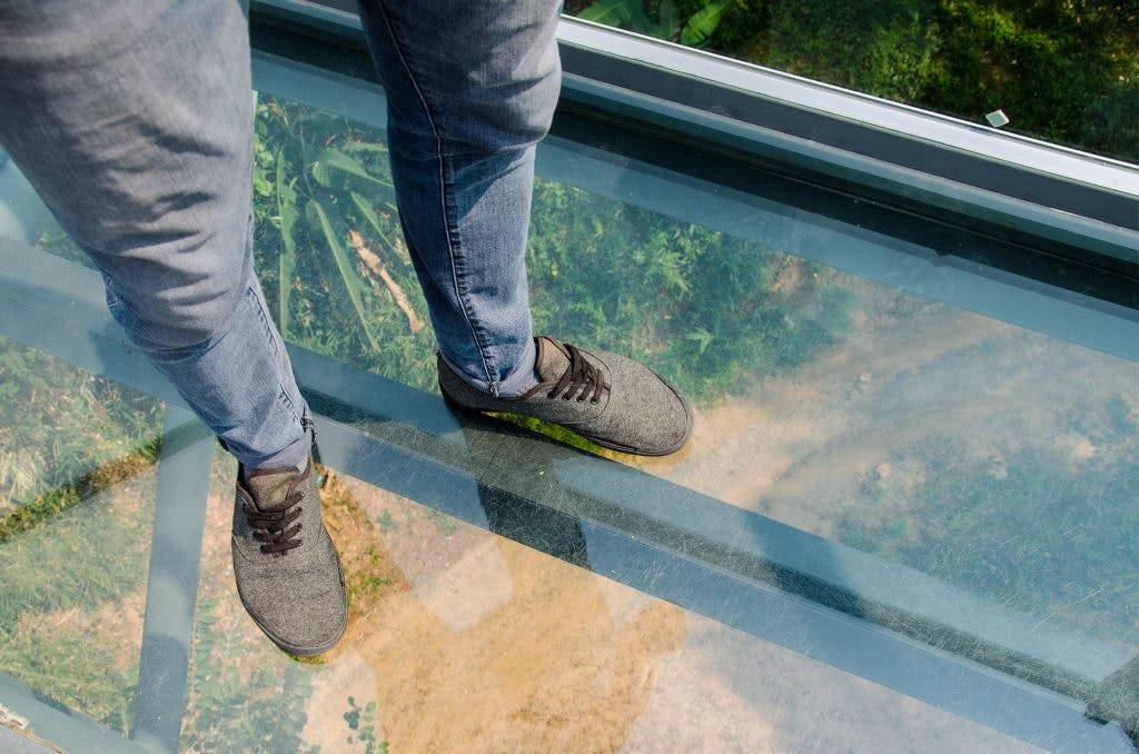 Glass floor of the Flying Draco Trail at Queen Sirikit Botanic Garden