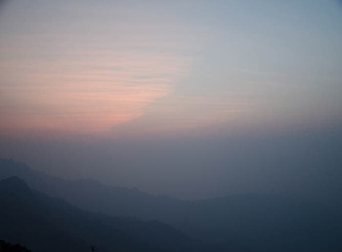 Phu Chi Fa mountain range see from the phu chi fa mountain 