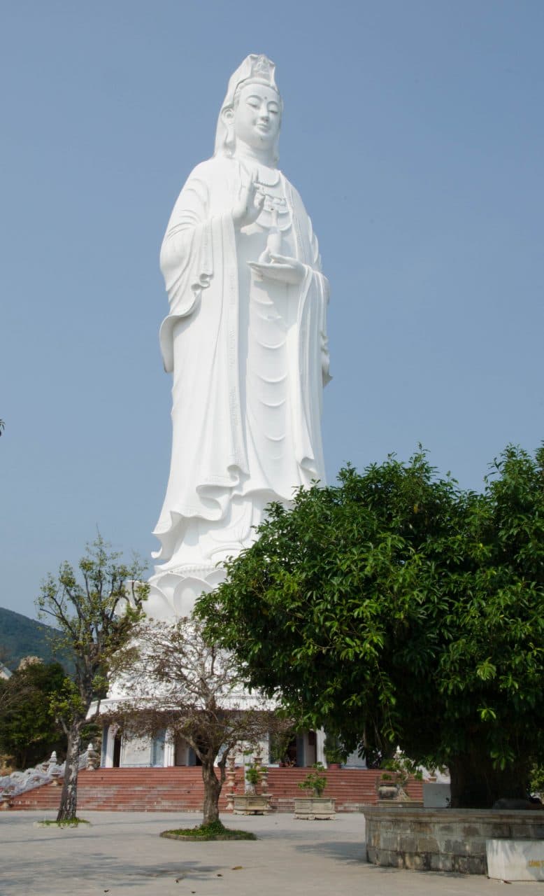Visit the Son Tra Peninsula and the Lady buddha. Lady buddha stands and holds out the hand over the viewpoint. 