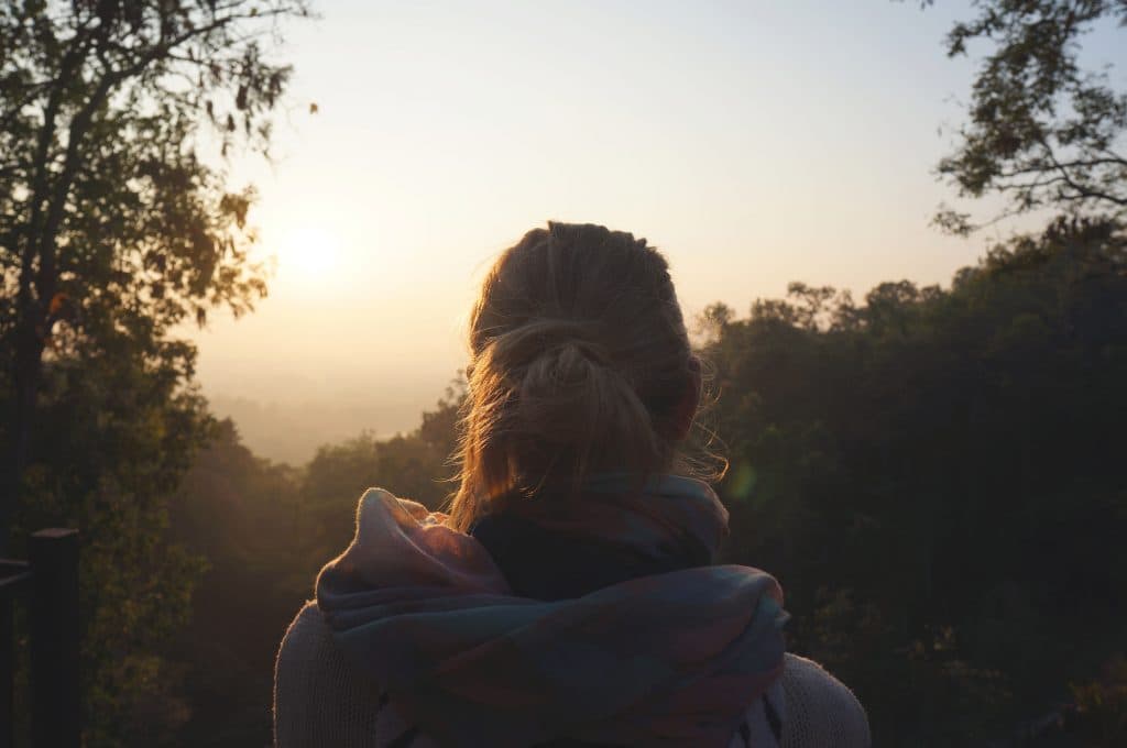 Chiang Mai, view over the mountain, sunrise