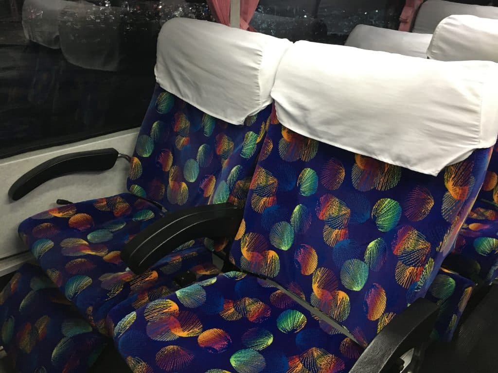 Autobus z Chiang Mai do Nong Khai, wnętrze
