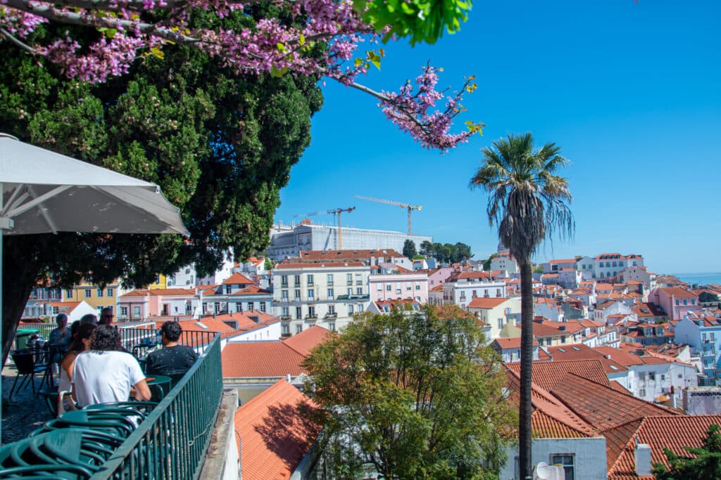 The viewpoint Miradouro das portas do sol, Lisbon
