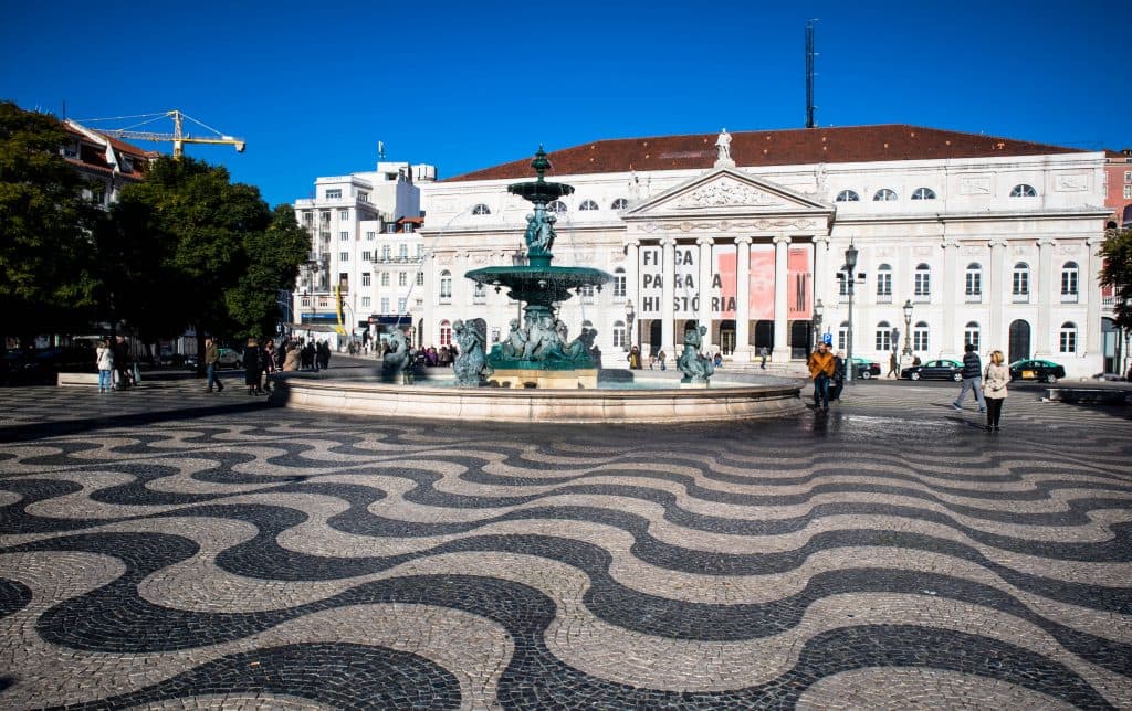 fontanna na placu rossio 
