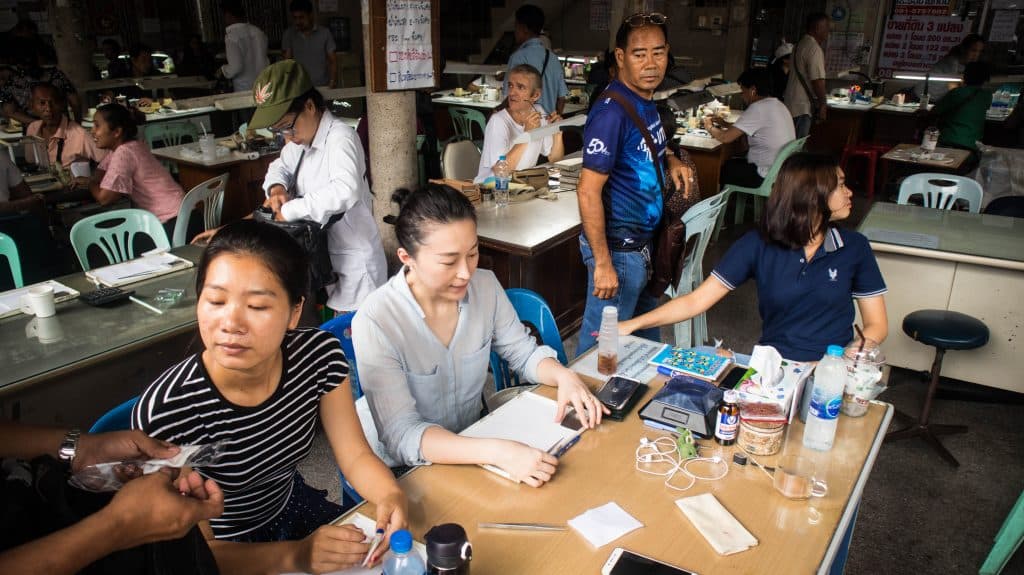 gems traders in chanthaburi, thailand 