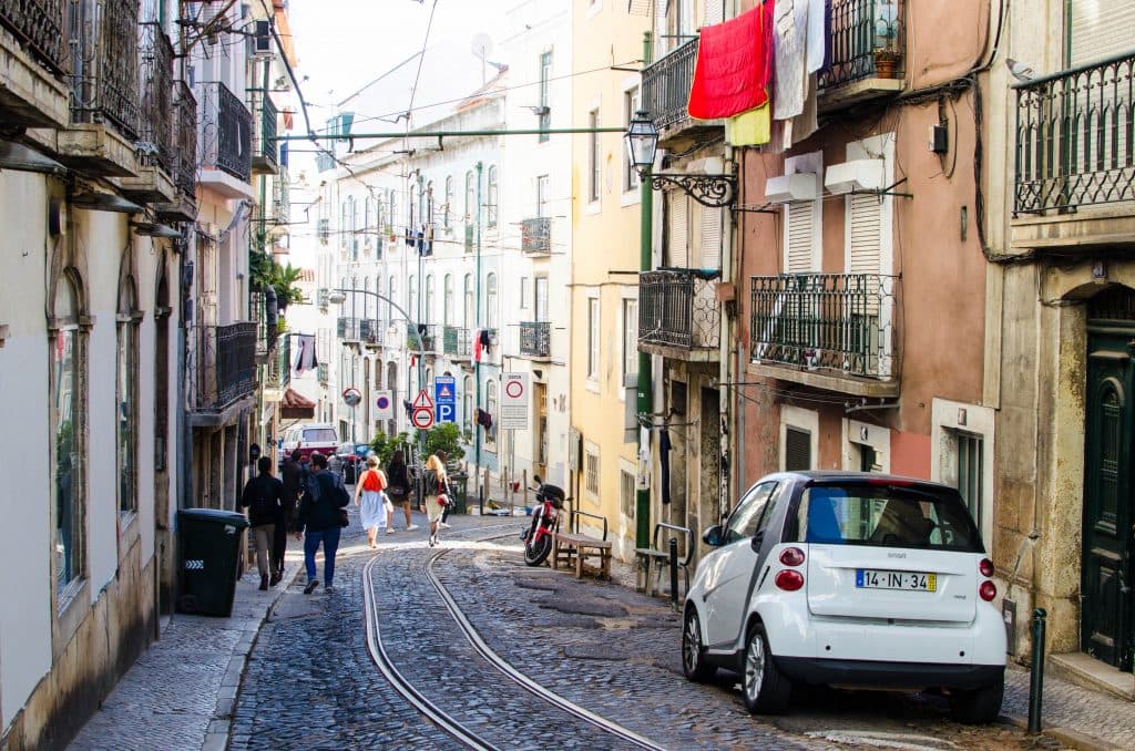 streets in lisbon alfama 