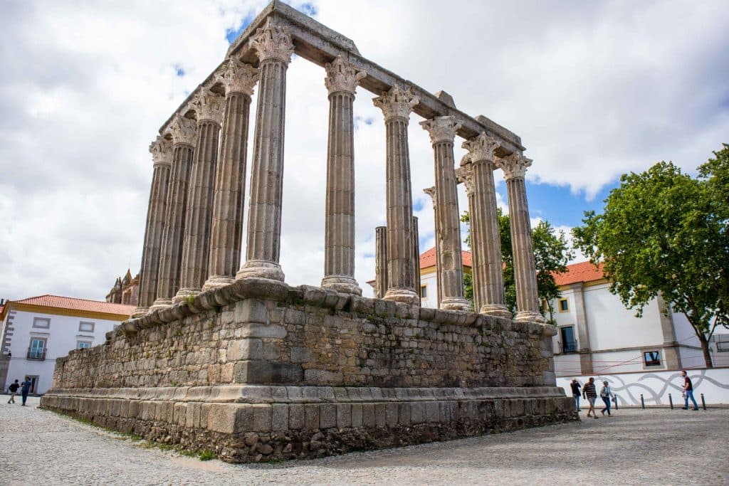 ruins of templo romano in alentejo 