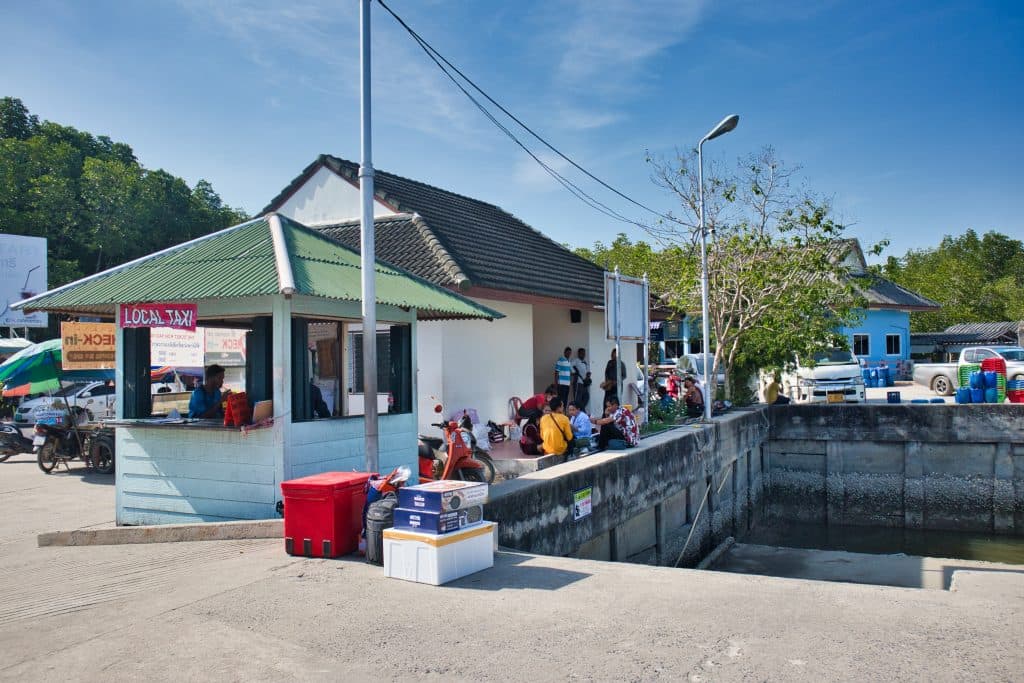 A small hut at the pier near koh yao noi. 