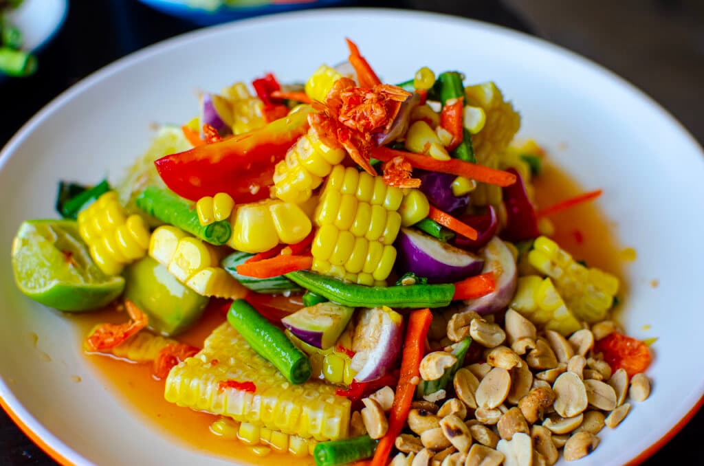 A papaya salad in Thailand. 