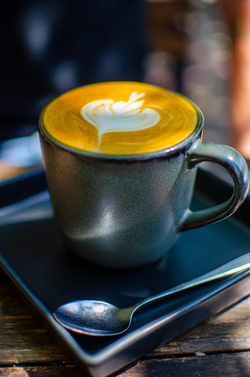 Capuccino z serduszkiem w Chiang Mai.