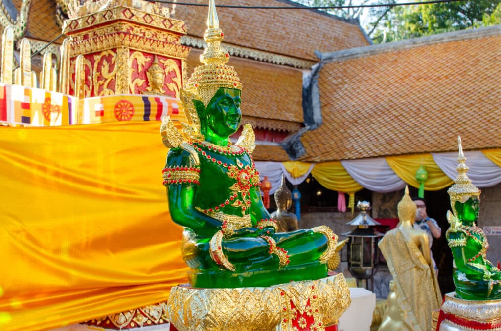 Zielony Budda w Doi Suthep, Chiang Mai. 