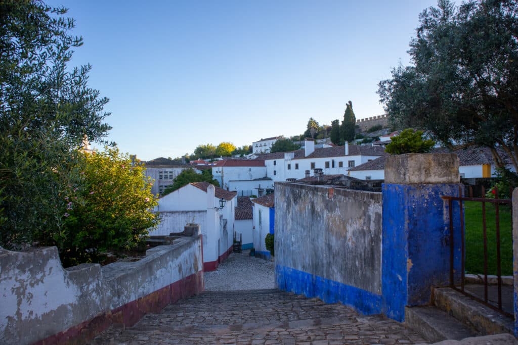 Uliczka, Obidos, portugalia