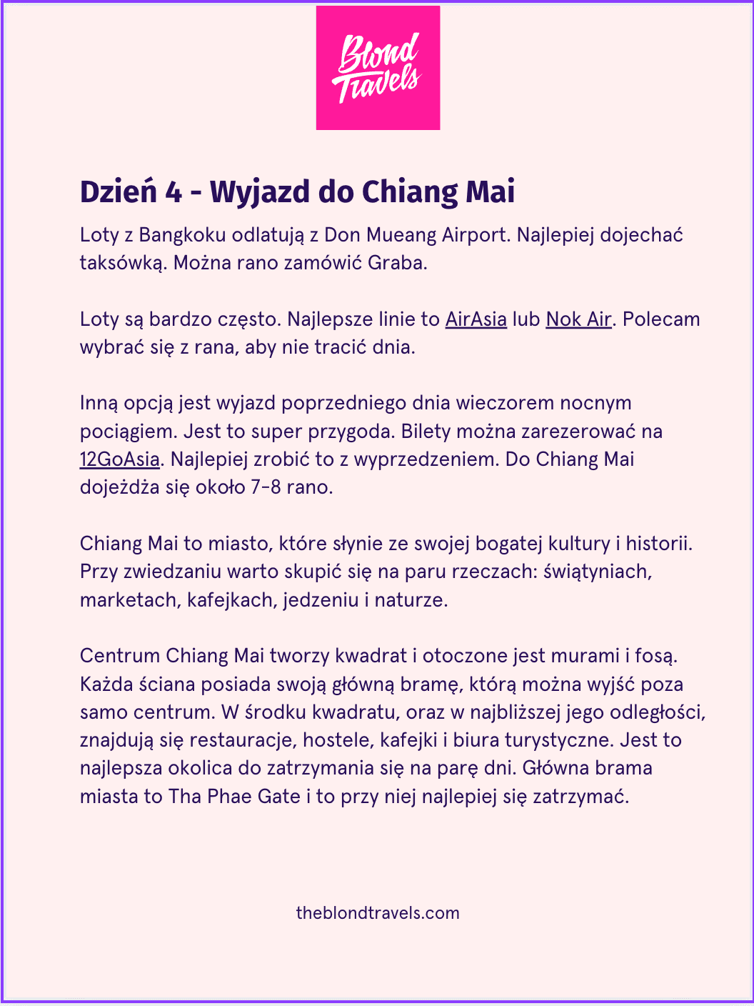 Przykład planu podróży - strona 2