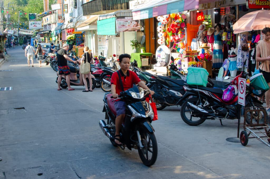 Motorbike, street, Koh Samet