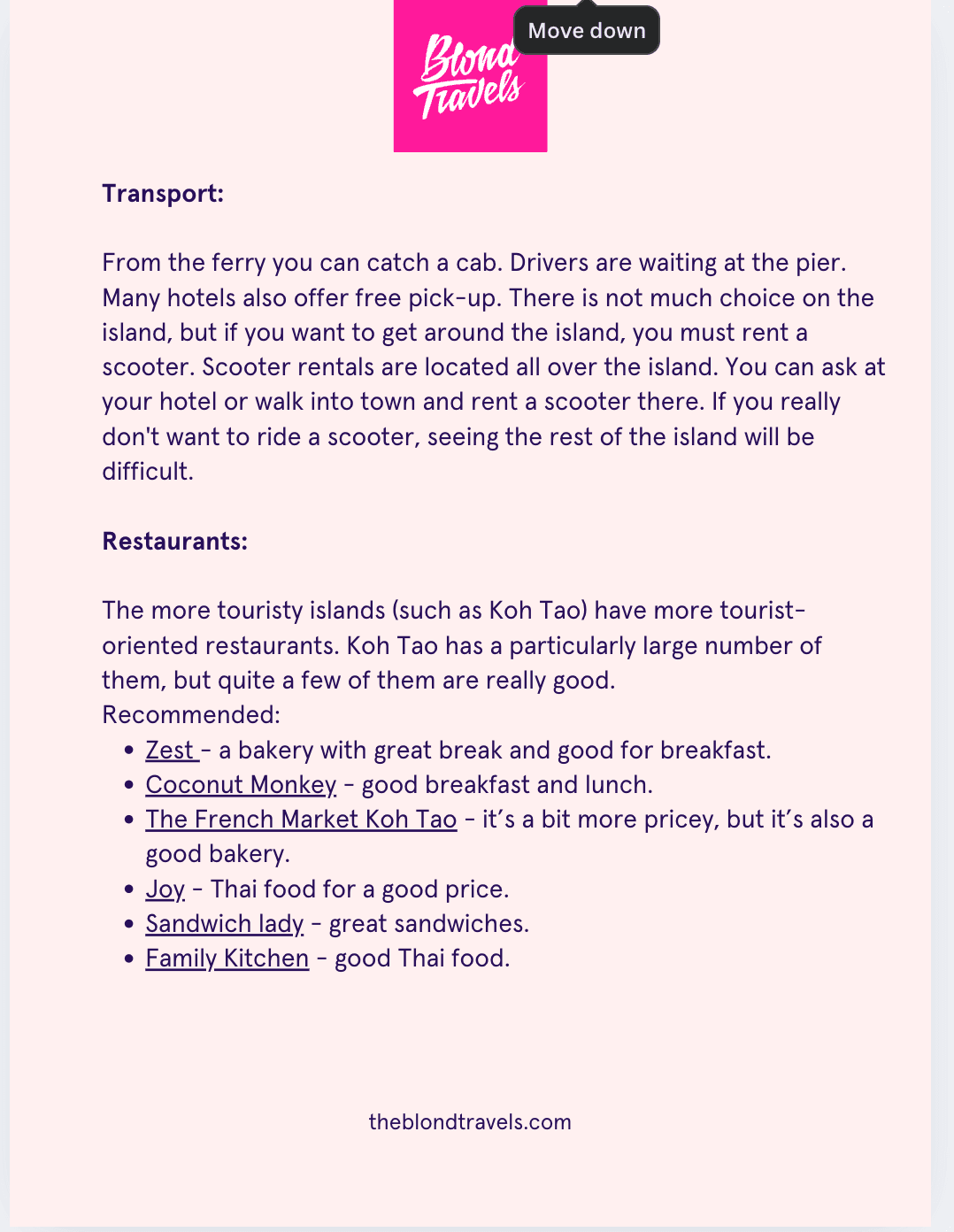 Travel plan example - page 3