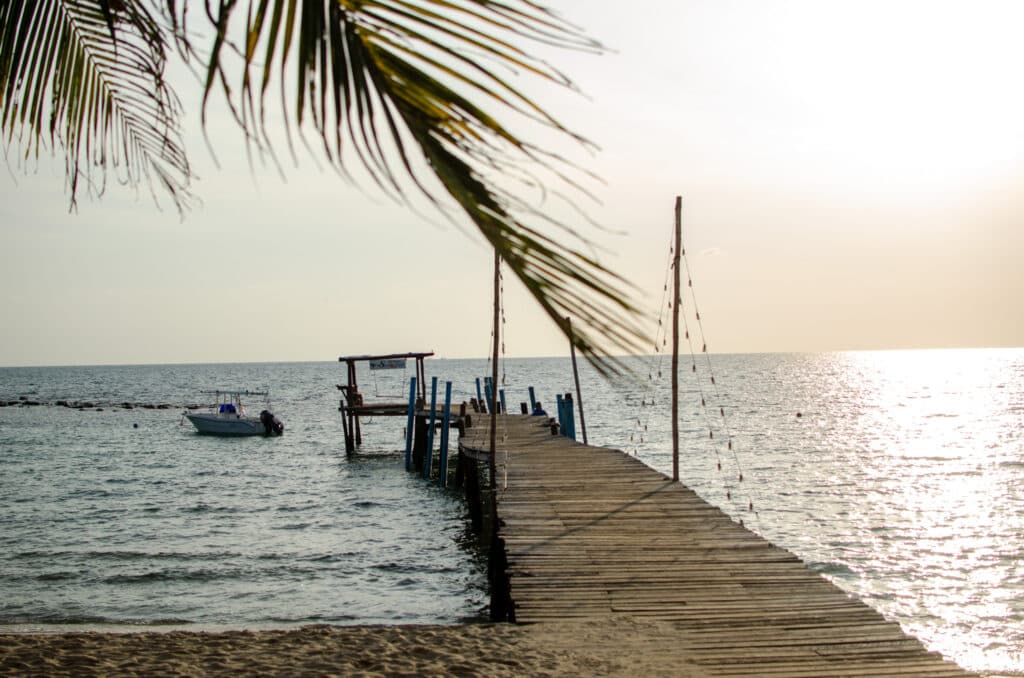 Koh Kud, sunset, bridge, boats