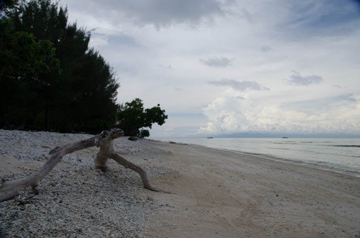 One of the deserted beaches