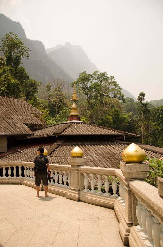 a viewing point on wat po ploy in chiang dao, thailand 