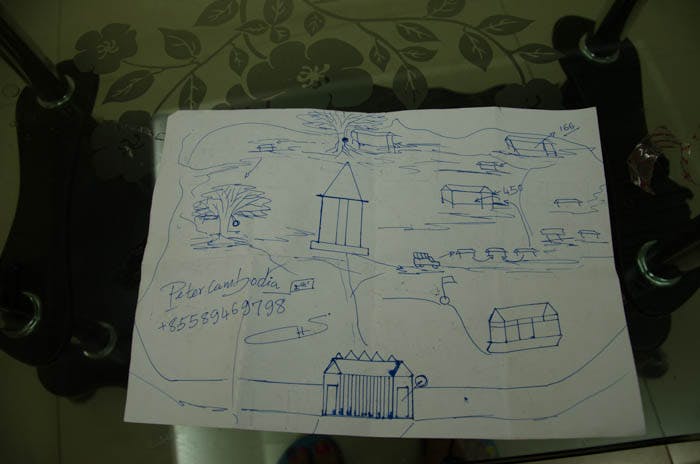 The map Peter drew for me