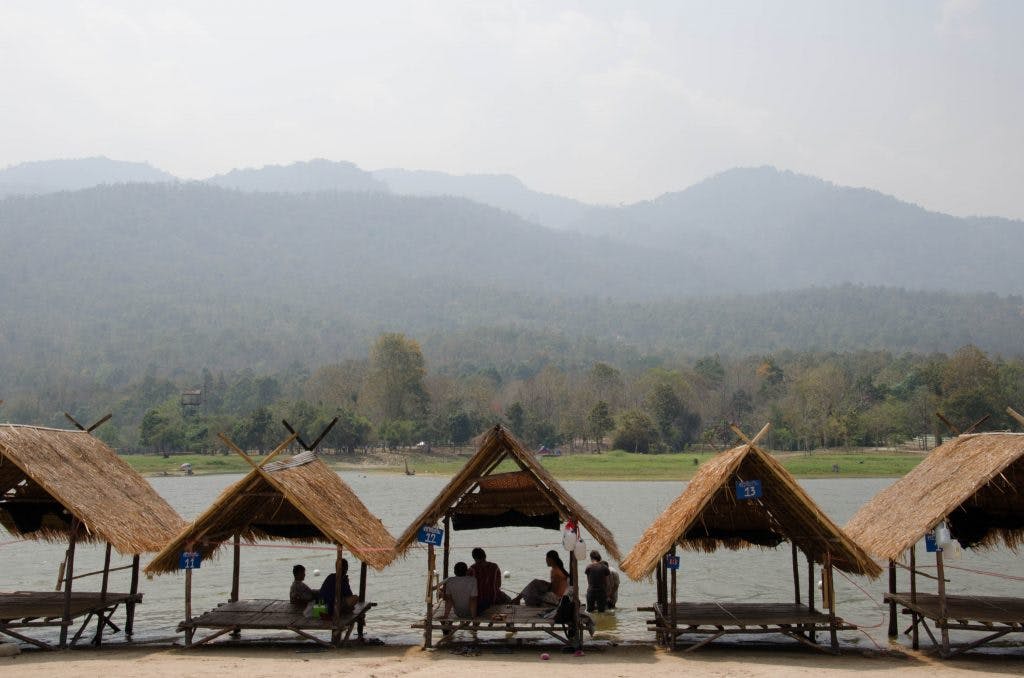 Huts at Huay Tung Tao Lake, Chiang Mai