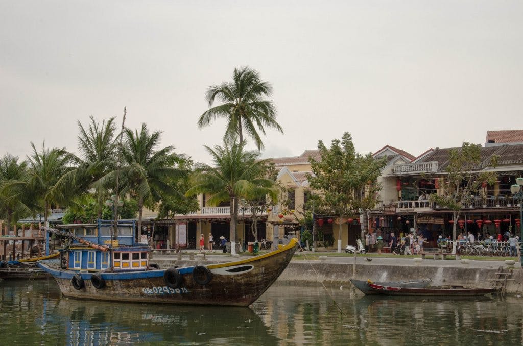Waterfront in Hoi An is great for walks at any time of the day 