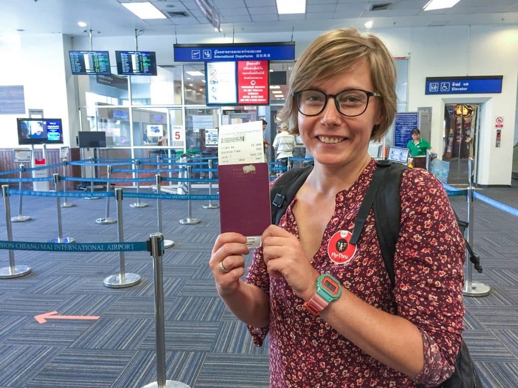 Joanna at Chiang Mai International Airport