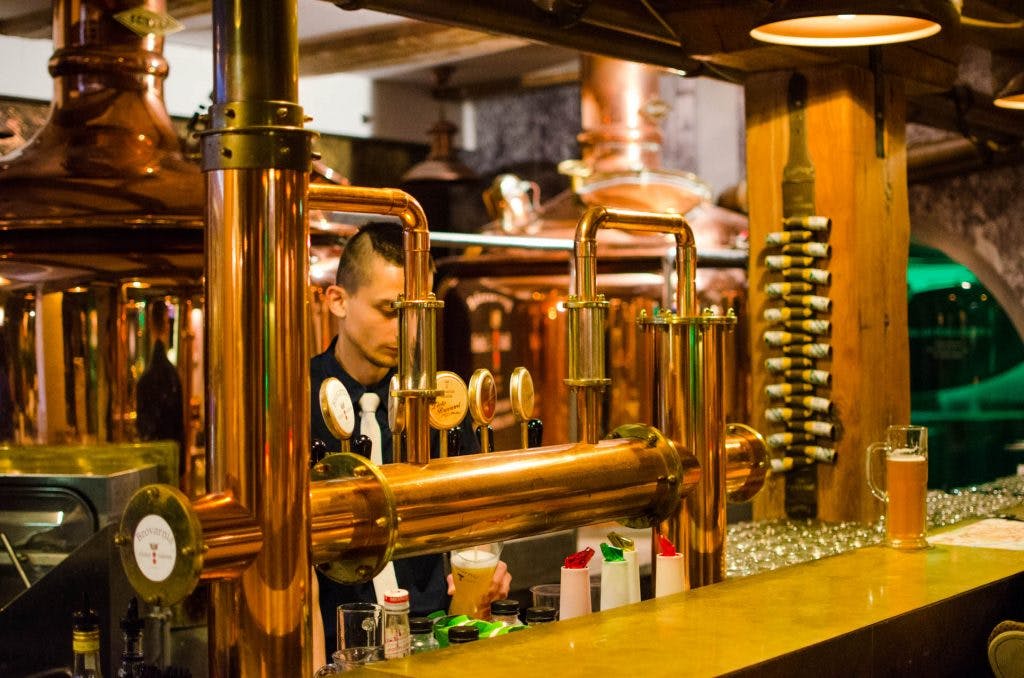 Brovarnia Gdańsk beer taps 