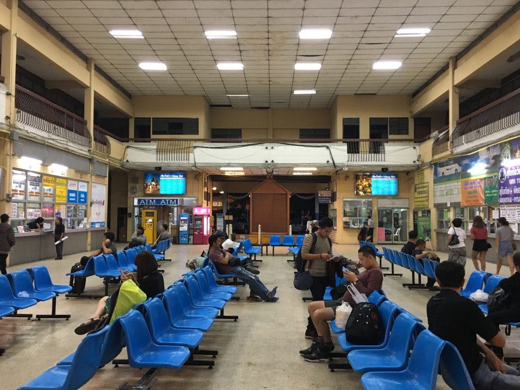 Arcade Bus Station, Chiang Mai, waiting room 