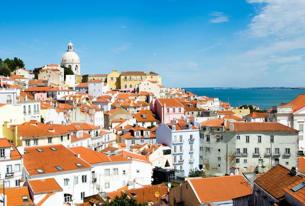 Lizbona Portugalia widziana z góry 