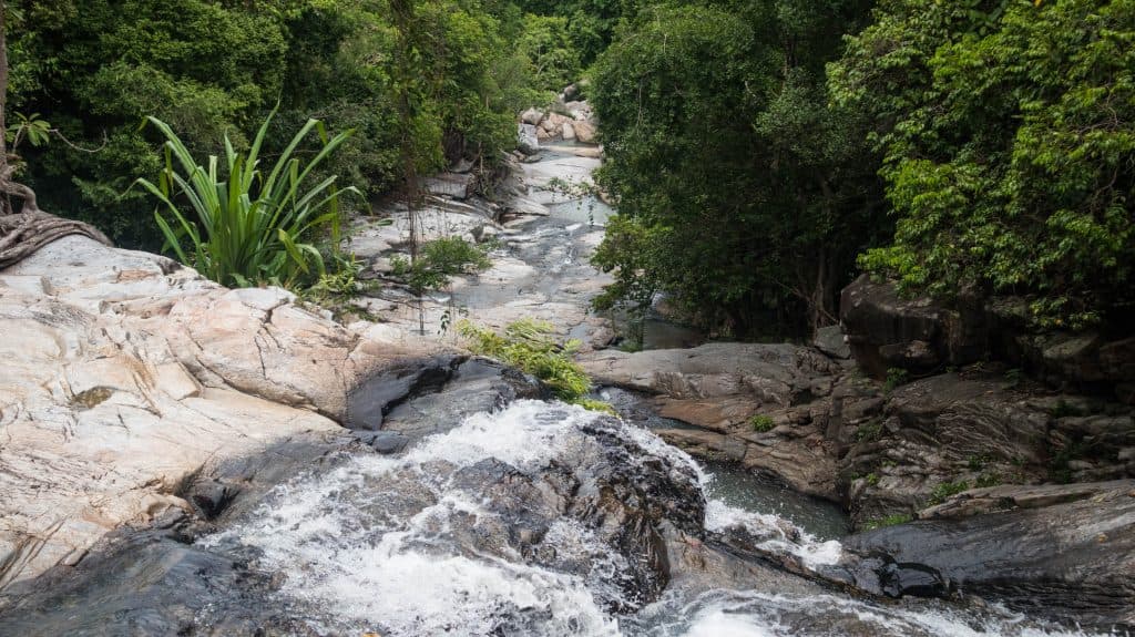 hin lat waterfall khanom thailand