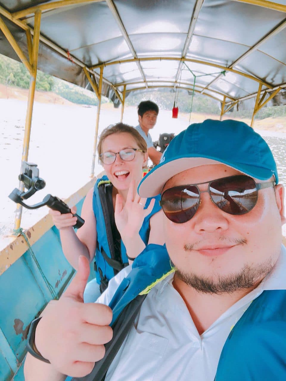 joanna and sakhon on a trip to mae ngat dam