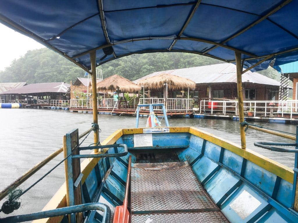 boat on mae ngat dam thailand 