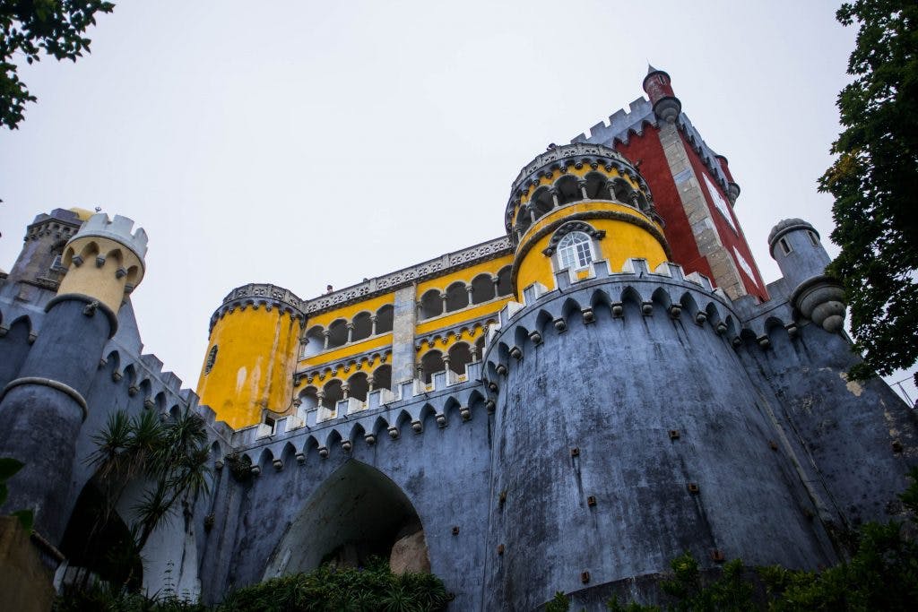 pena palace seen from below 
