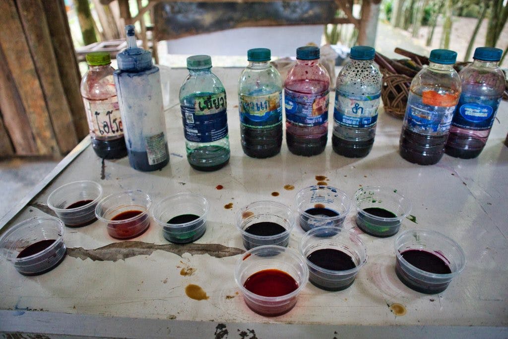 a set of paints made from natural ingredients standing on a table