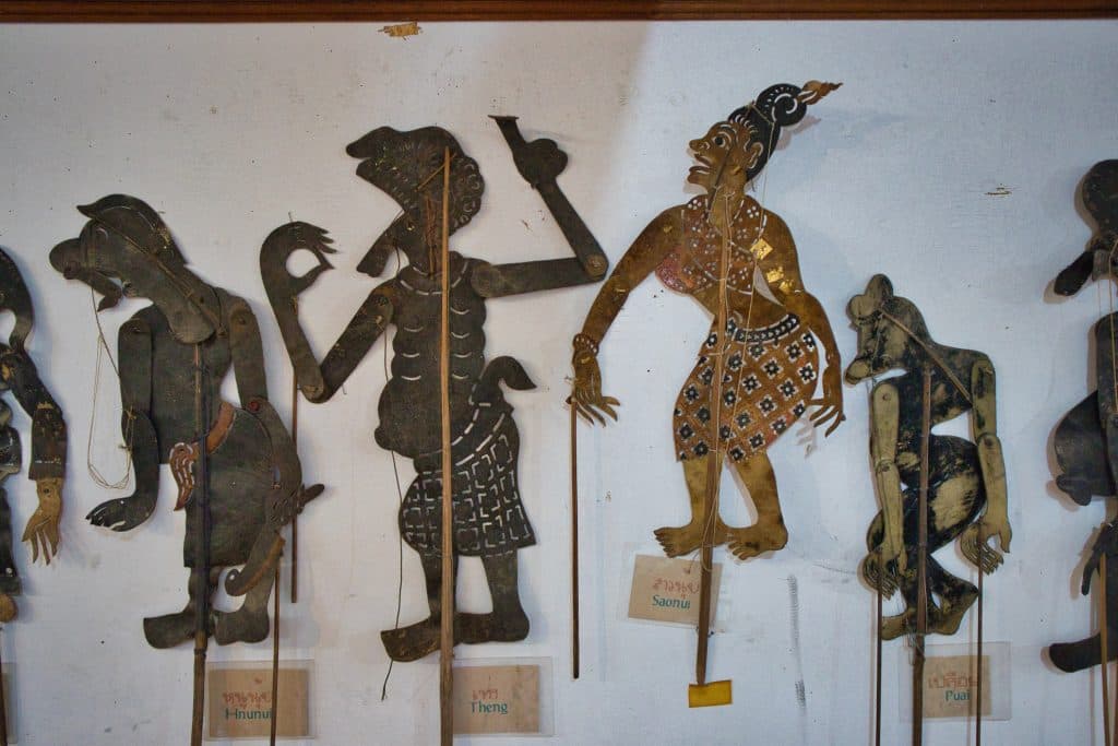 A set of puppets at the puppet theatre in Nakhon Si thammarat.