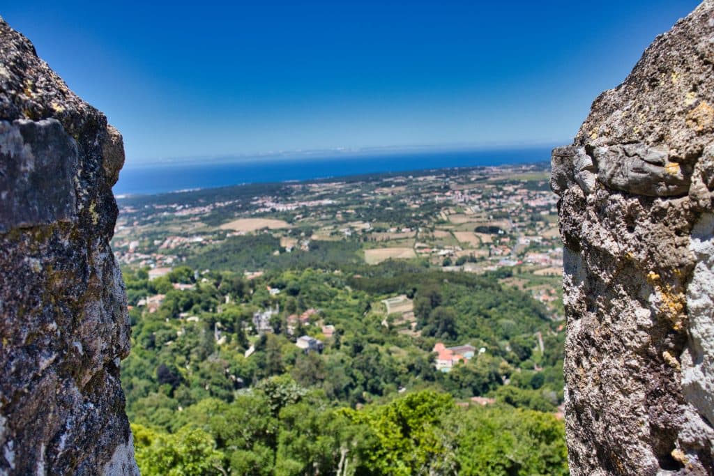 View from the Moors castle in sintra, Portugal.