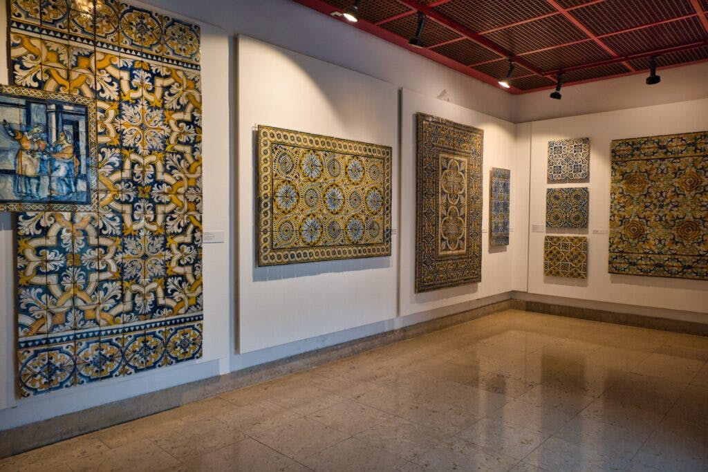 Tile exhibit in azulejo museum, lisbon. 