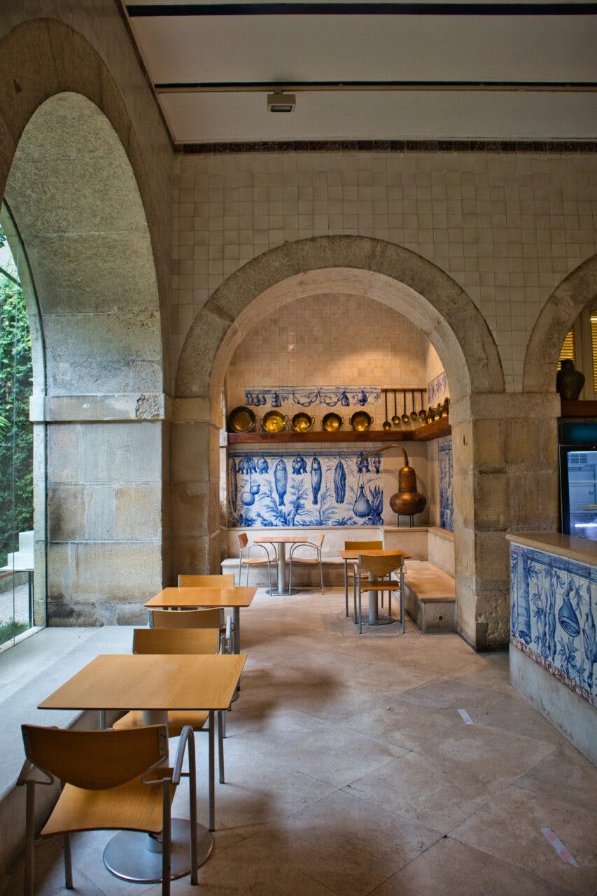 A restaurant in the tile museum, lisbon. 