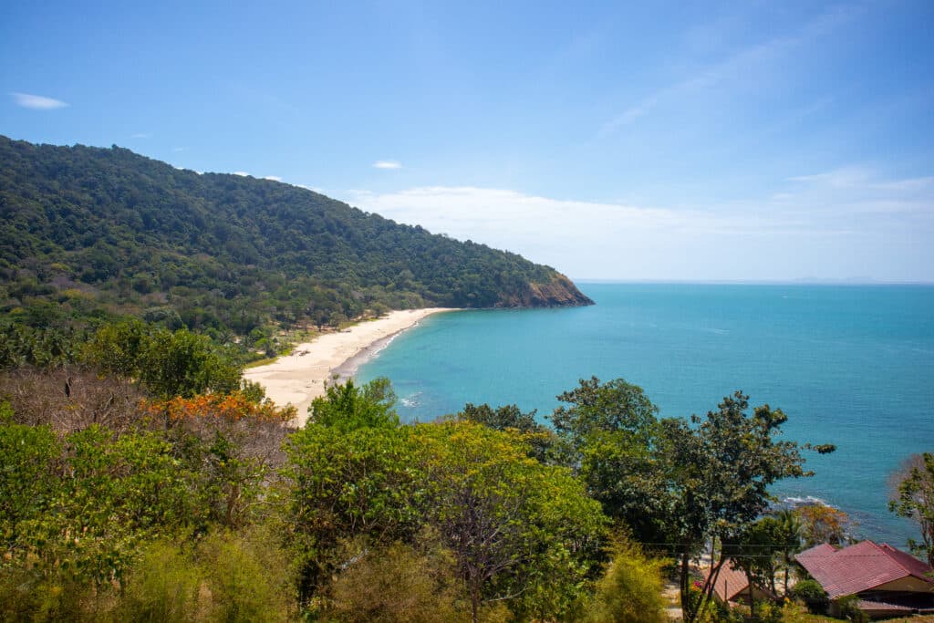 A beach on Koh Lanta - perfect spot for digital nomads.