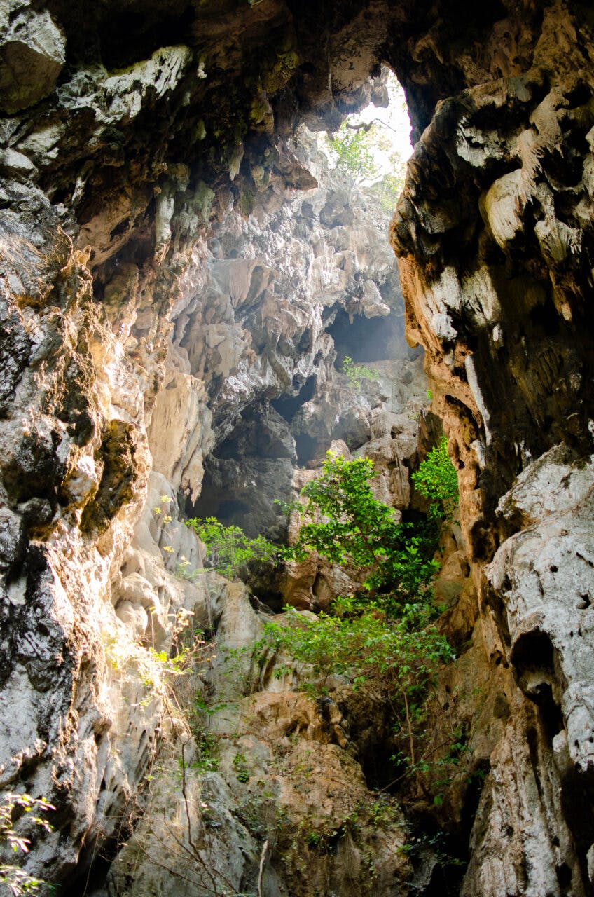 The inside of Phraya Nakhon Cave. 