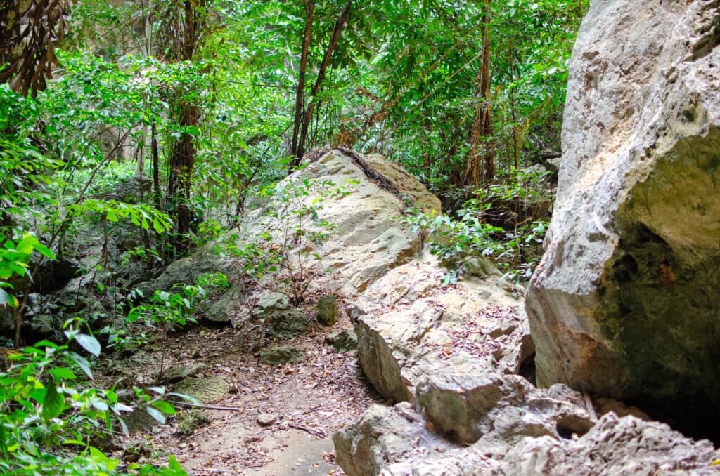Rocks on the way to the phraya nakhon cave.