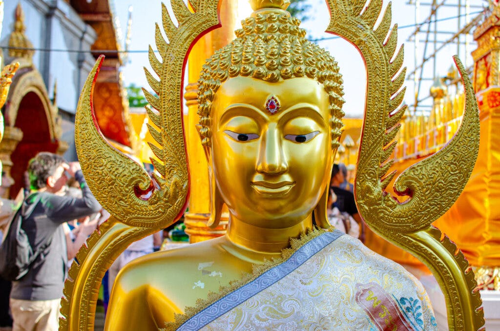 A statue of a buddha, chiang mai, thailand. 