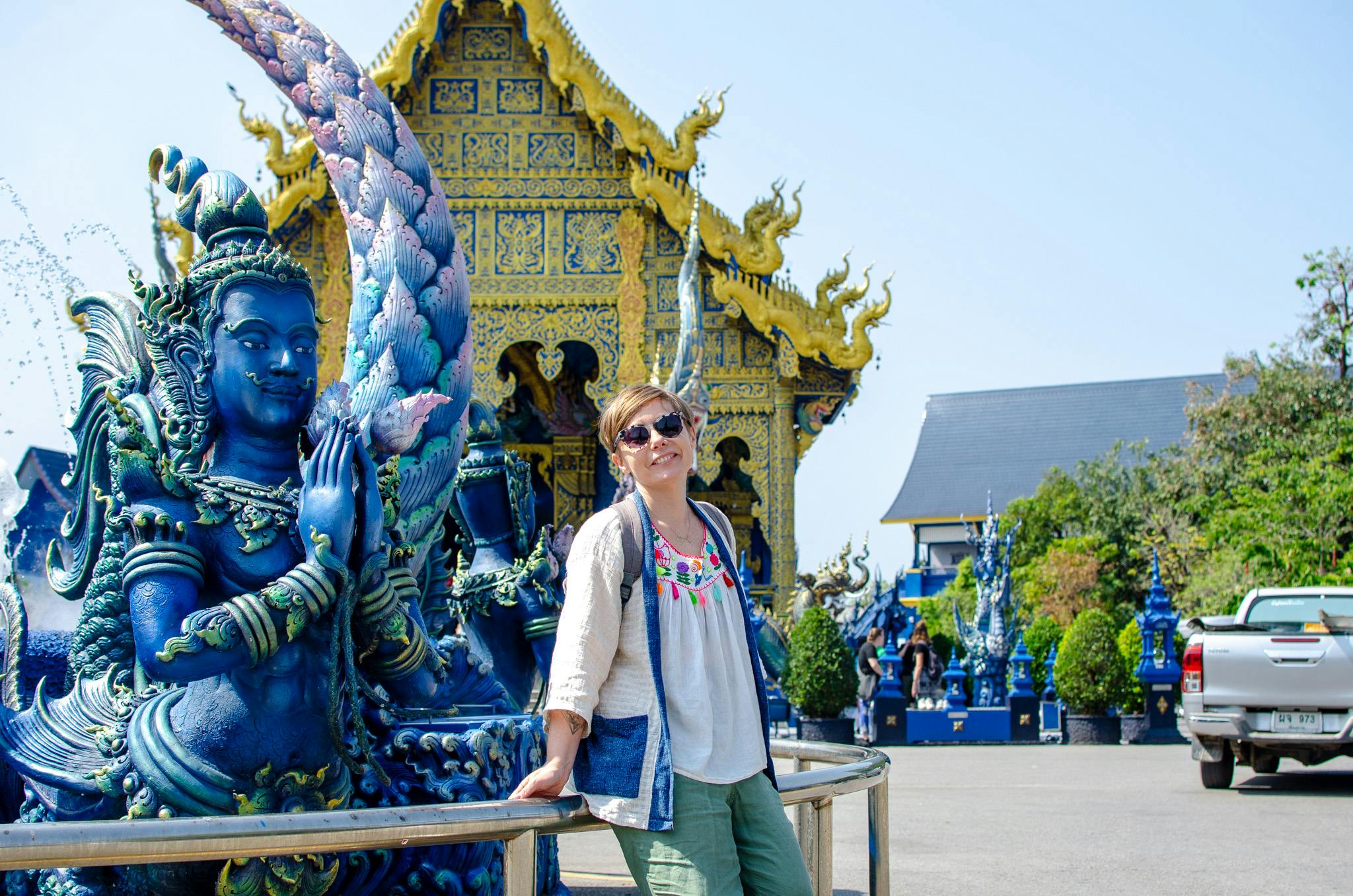 Niebieska świątynia, wejście, Chiang Rai.
