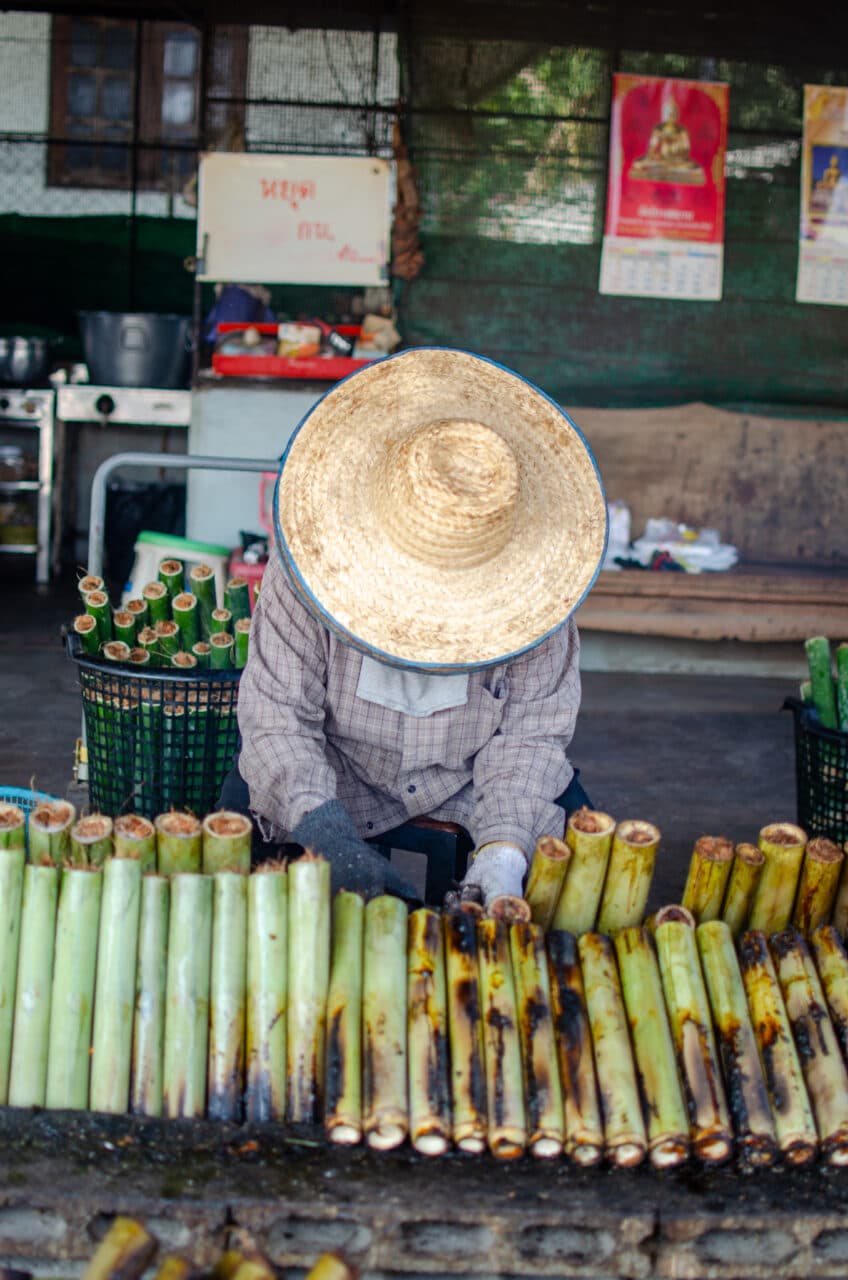Grilled sticky rice, chiang dao