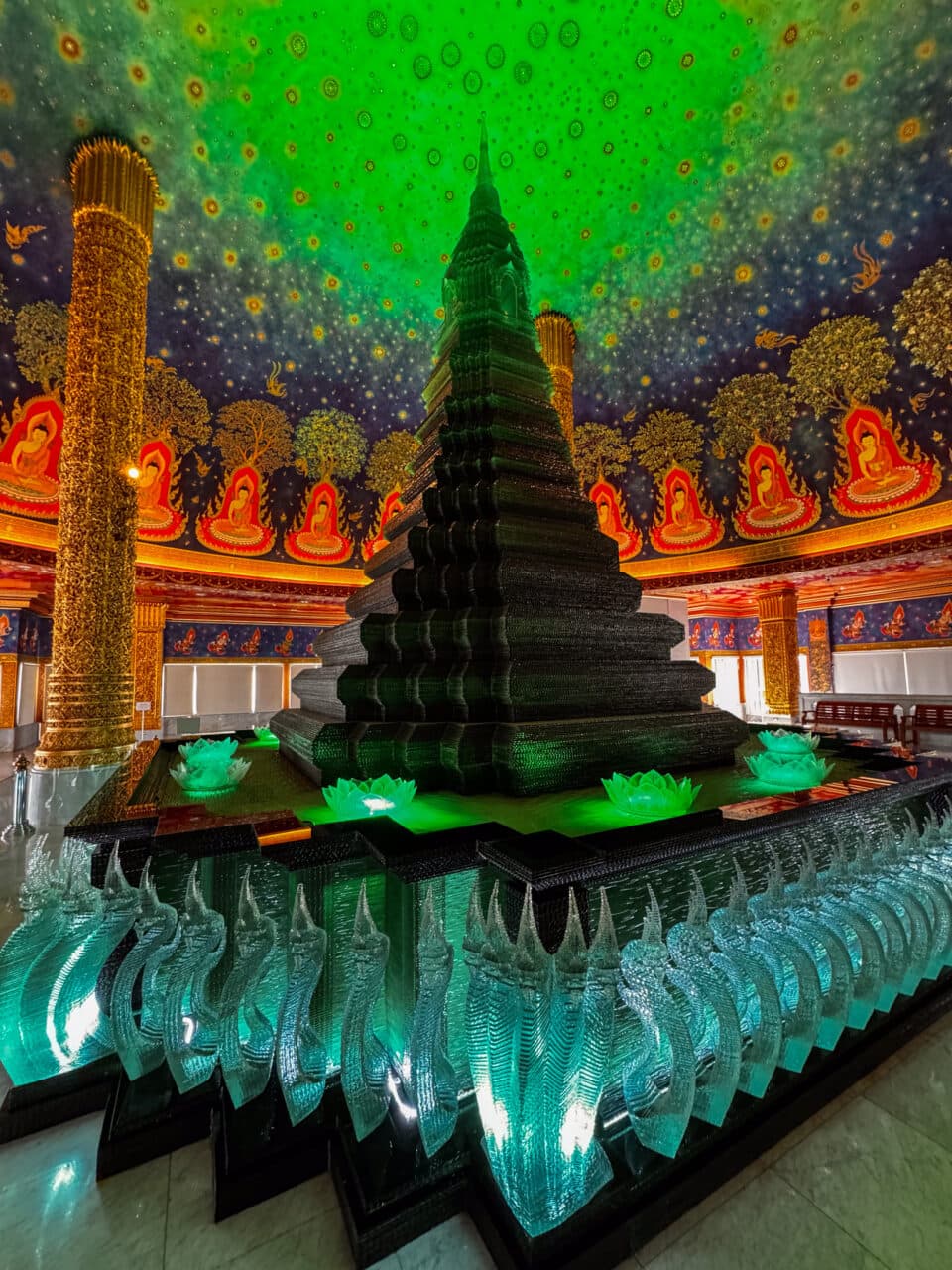 Wat Paknam, Buddha, Bangkok, emerald stupa