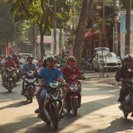 Motorbike traffic in Saigon