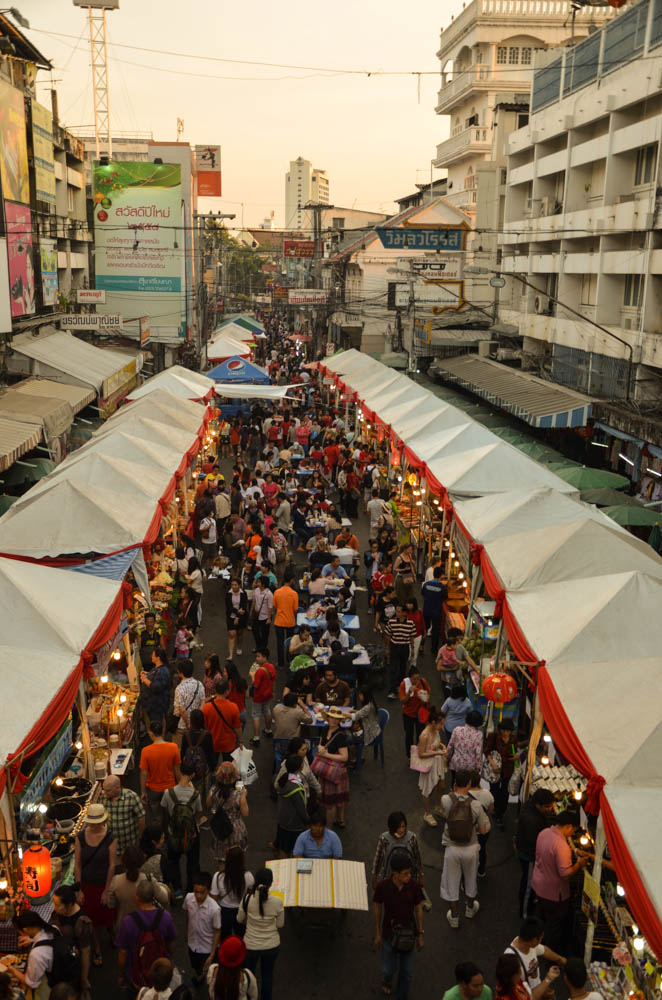 The crowd at Warrorot Market during the Chinese New Year