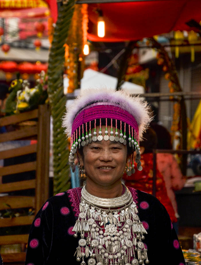 There were some local women walking around in their special costumes