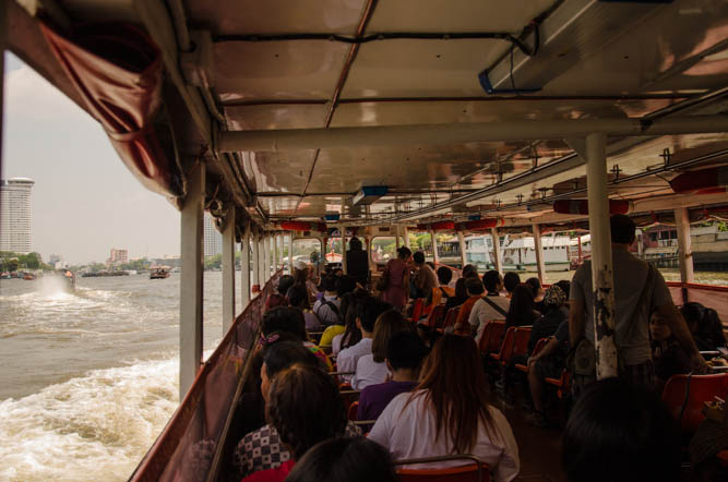 On the boat heading to Grand Palace