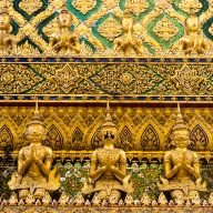 Golden Buddha Statues at the Grand Palace in Bangkok