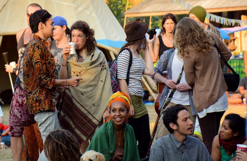 Group of people at Shambhala Festival in Chiang Dao